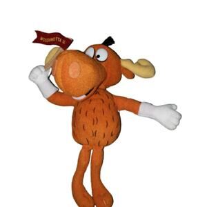 Stuffins Vintage 1999 Adventures Of Rocky & Bullwinkle J Moose 9" Plush